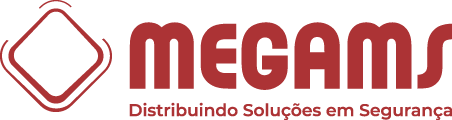 Logotipo MEGAMS - Distribuindo Solues em Segurana
